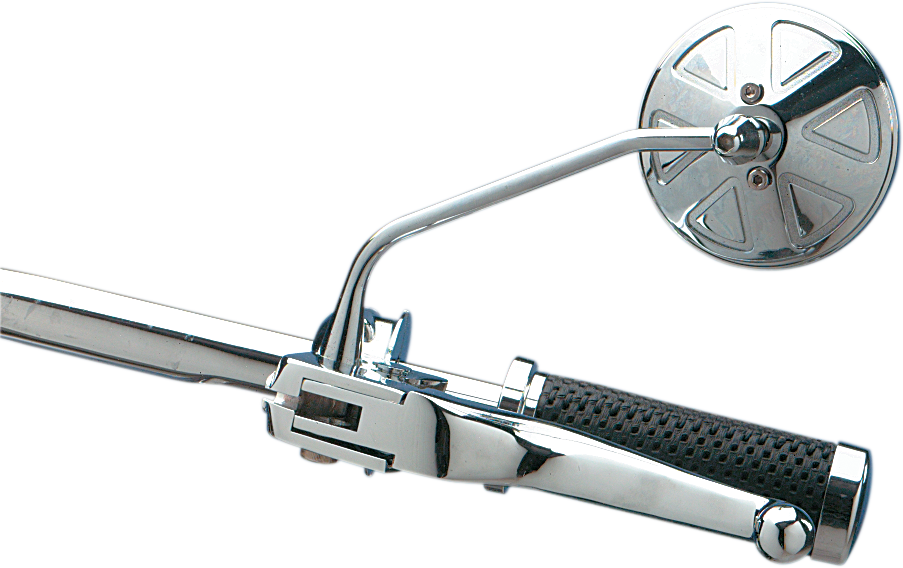 Drag specialties Mirror - Round Series - Side View - Stealth II/Thin - Chrome - Left/Right - Each
