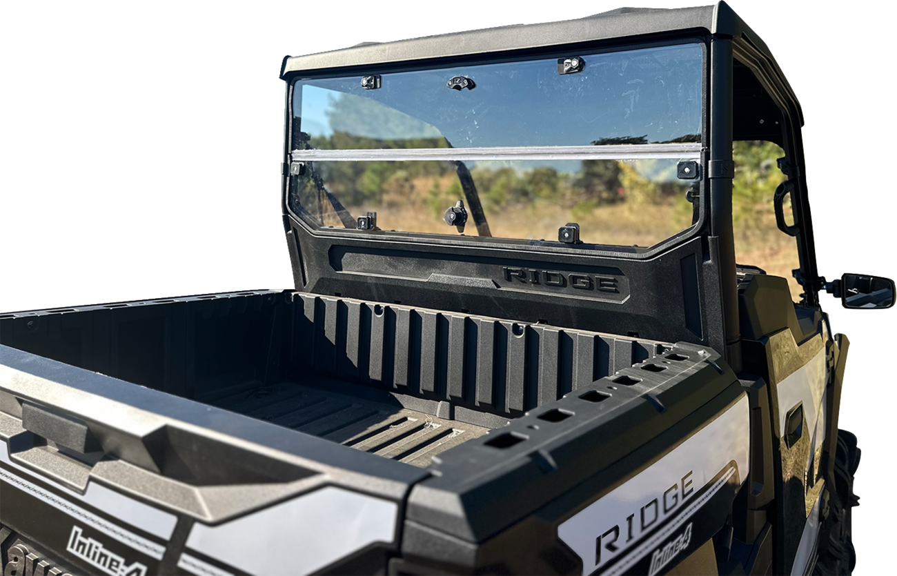 Seizmik Folding Poly Rear Windshield Kawasaki Ridge 2024-2025