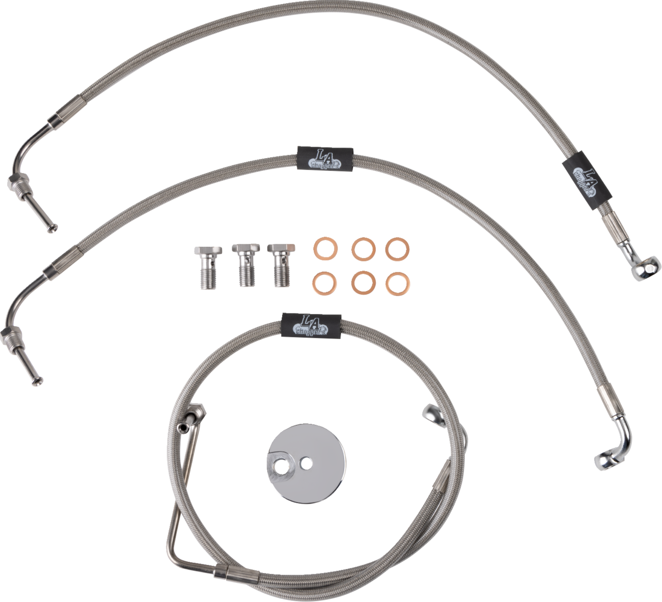 LA CHOPPERS Stainless Steel Brake Line Kit