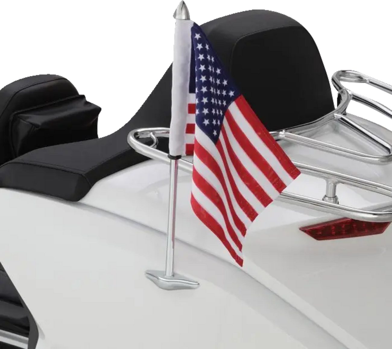 SHOW CHROME Flag Pole With US Flag
