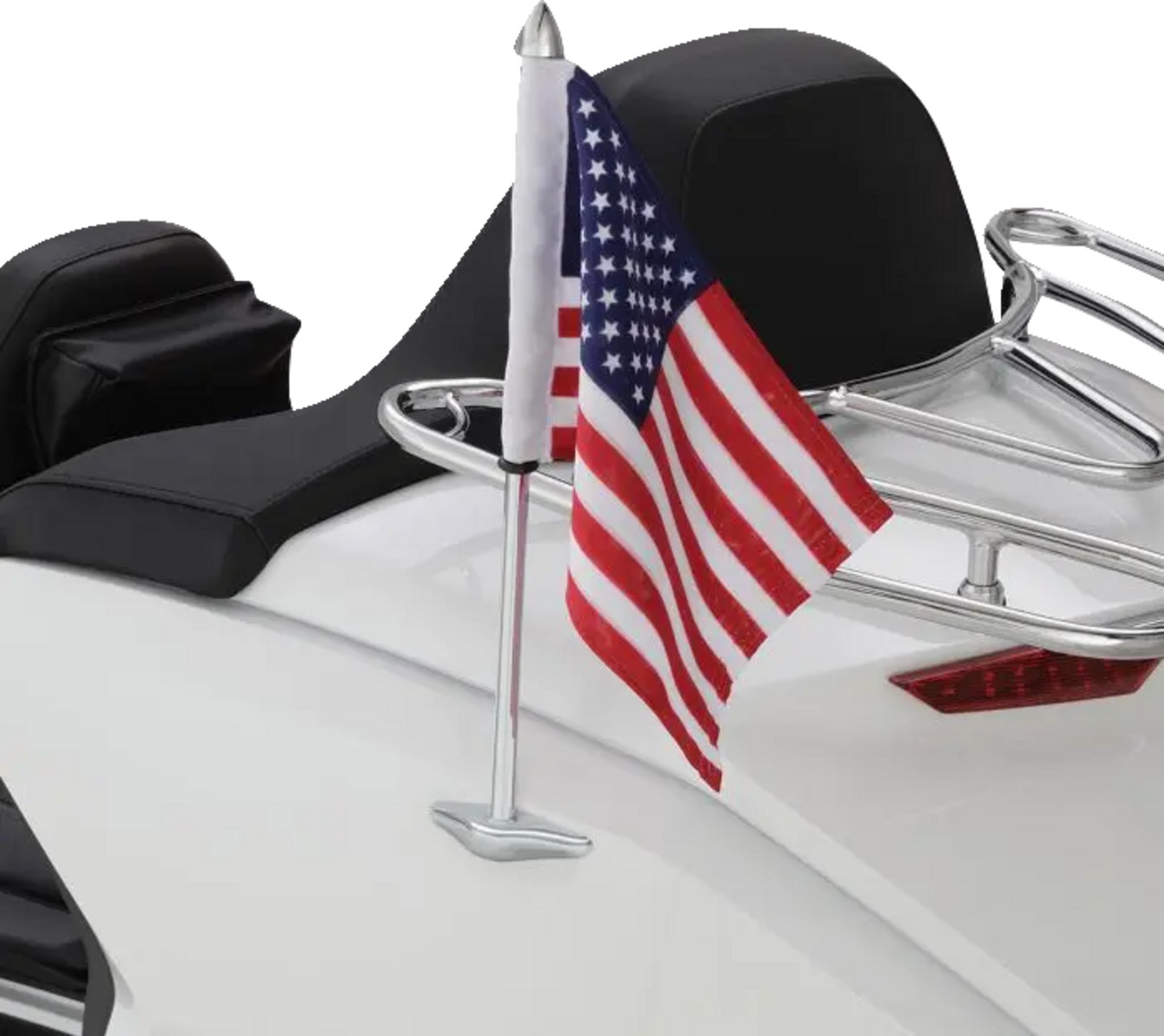 SHOW CHROME Flag Pole With US Flag