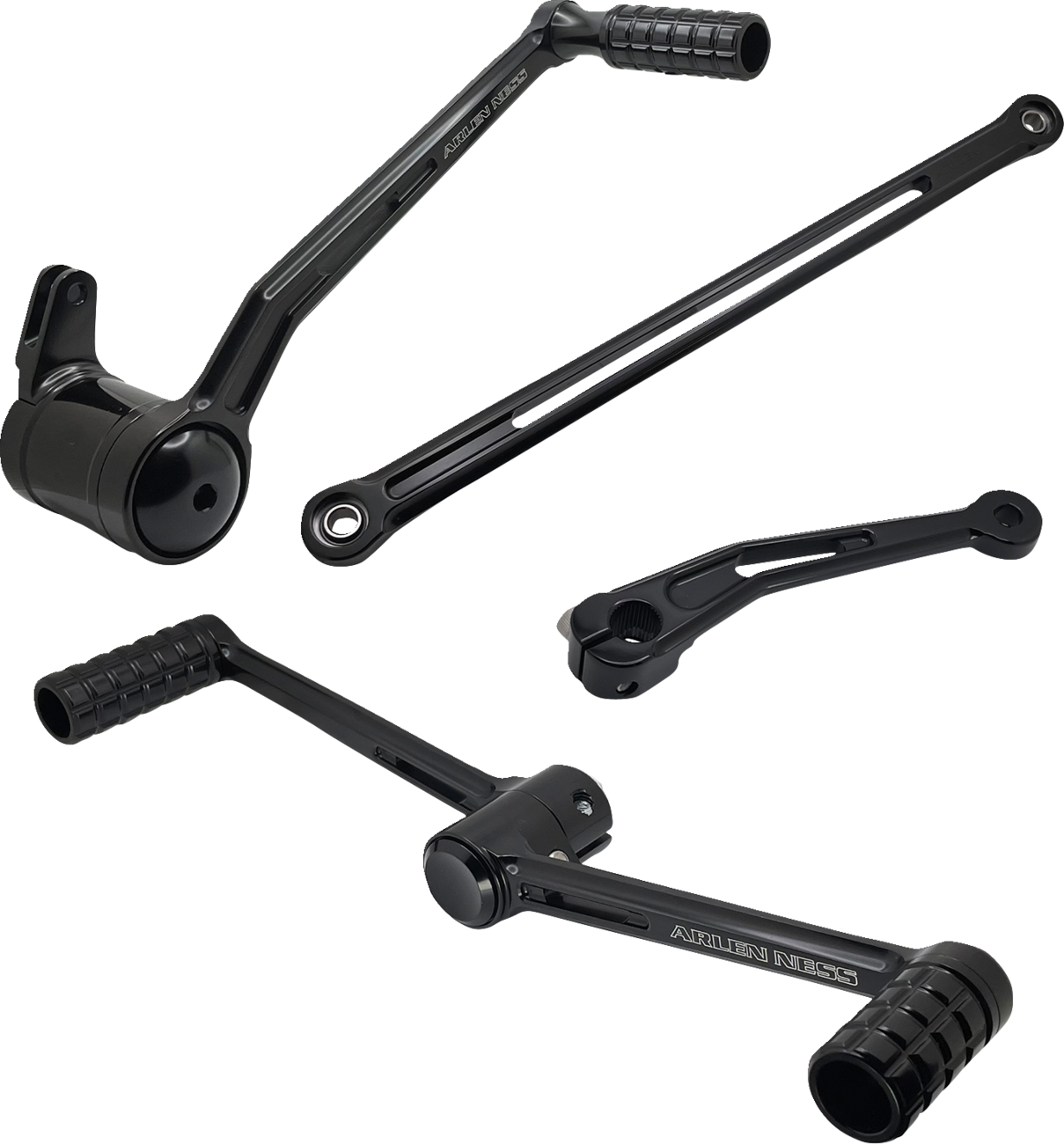 Arlen ness Deep Cut Foot Control Kit w/ Heel/Toe Shifter - Black Harley Davidson