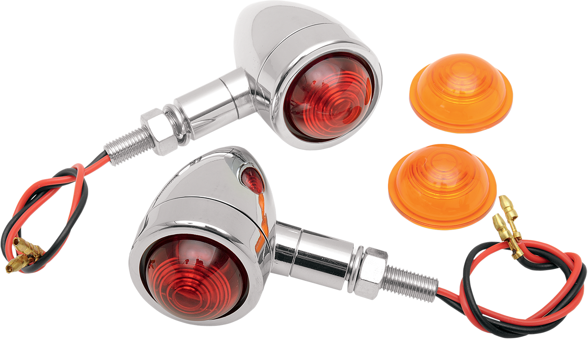 Drag specialties Mini-Bullet Light Kit - Amber/Red
