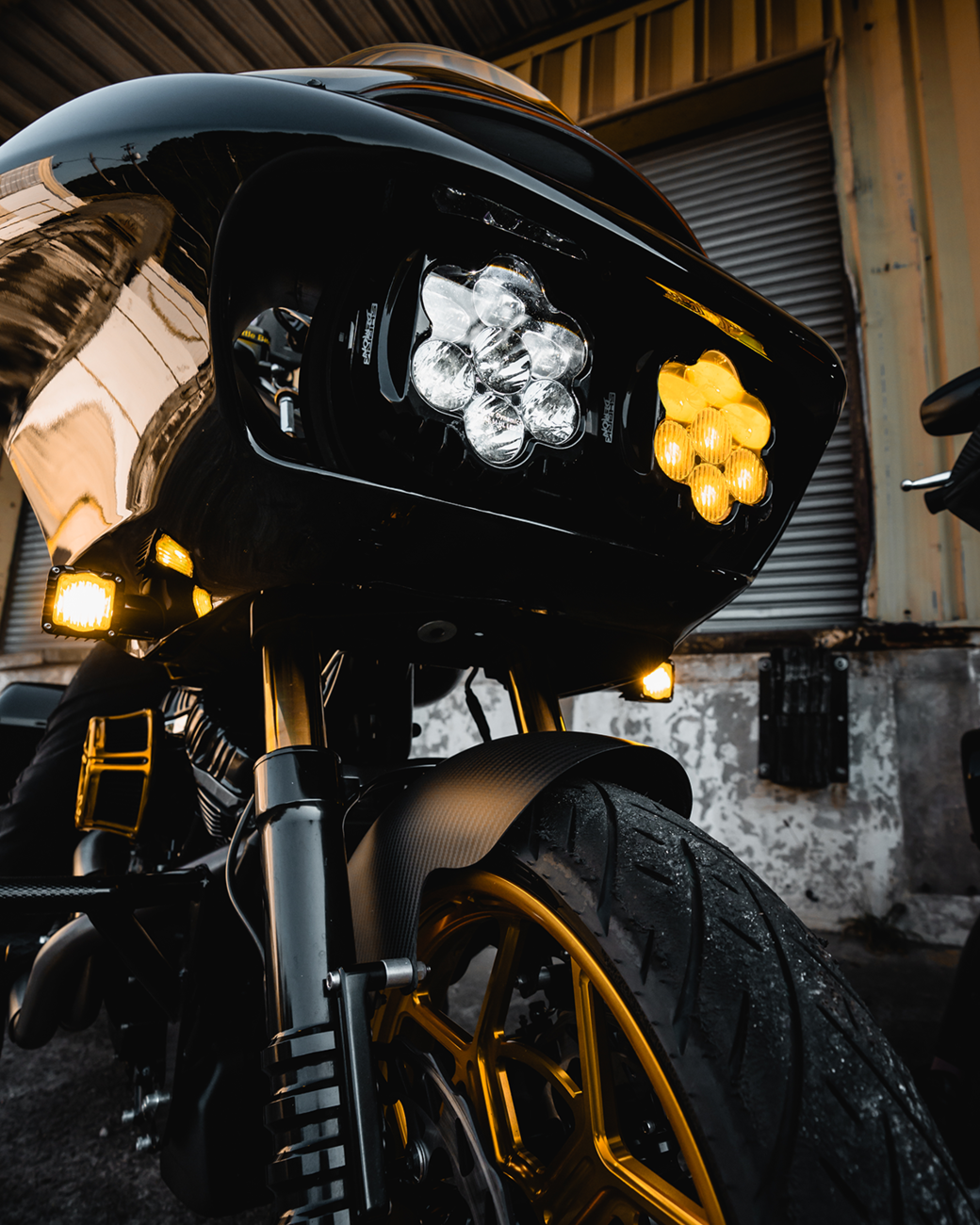 Custom Dynamics Shark Demon Headlight / Fog Lamp For Harley Road Glide 2015-2025