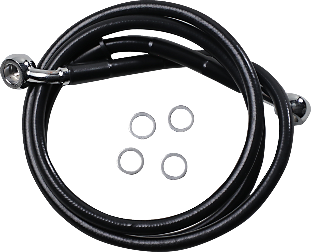 Drag specialties Brake Line - +2" - Black - XL 2018-2021 Harley Davidson XL1200NS Iron 1200 / 2018-2019 Harley Davidson XL1200XS Forty-Eight Special