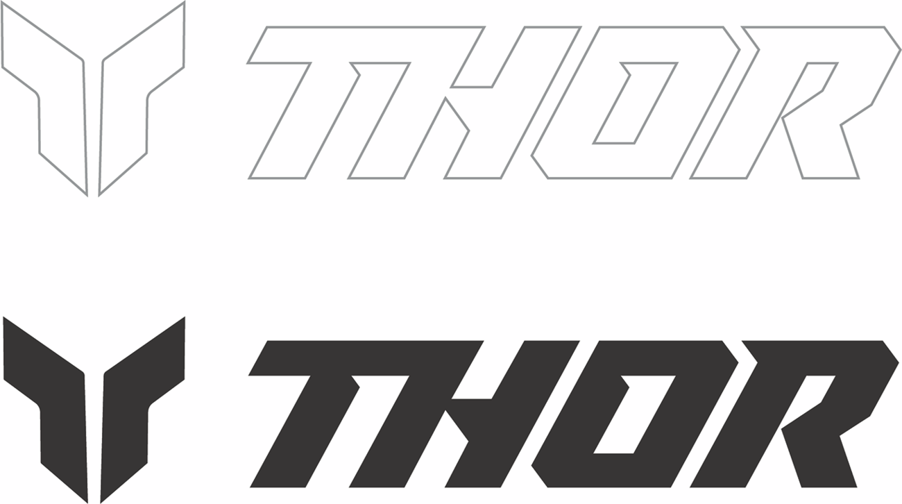 Thor Decal Sheet - 9" - Black/White