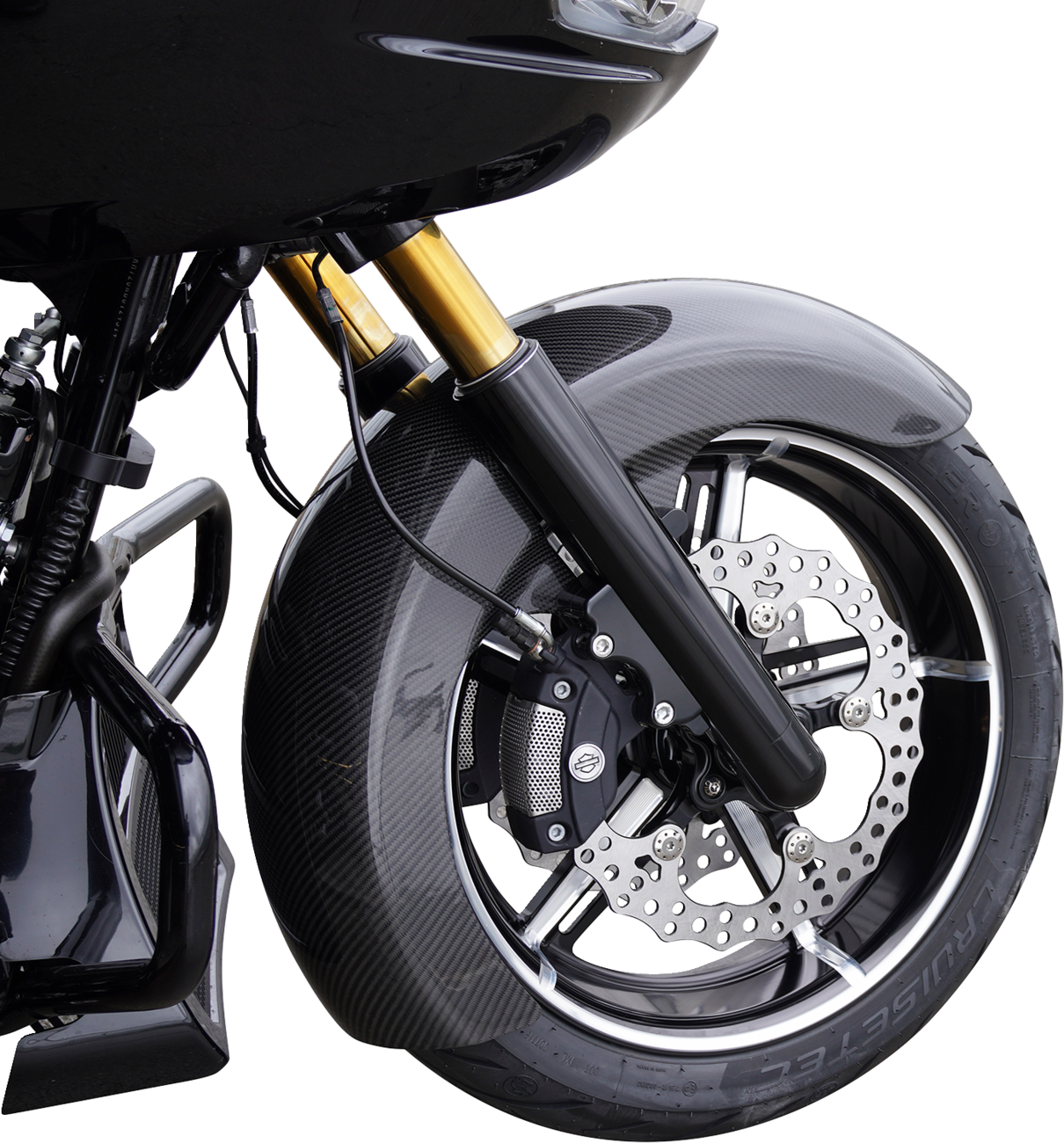 Arlen Ness Carbon Fiber Fat Wrapper Front Fender For Harley Touring 2023-2025