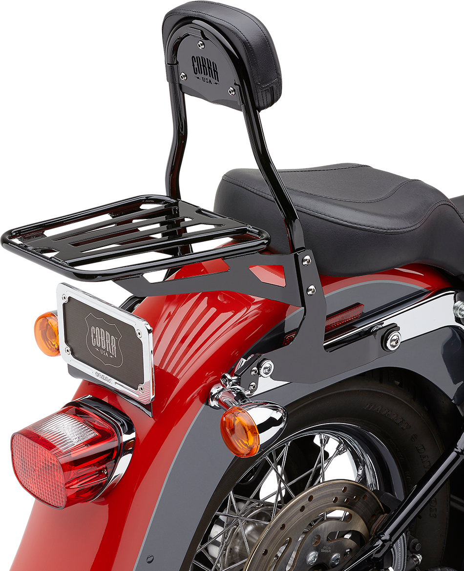 Cobra Round Detachable Backrest For Harley Softail 2000-2017