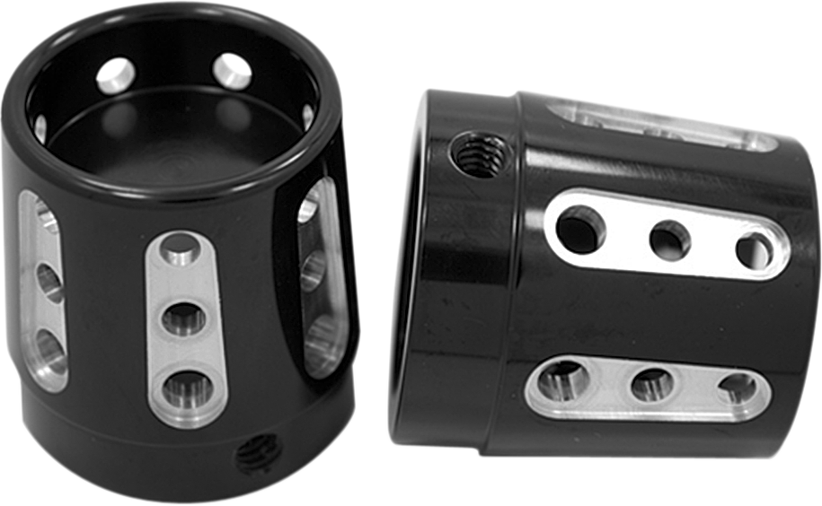 Avon grips Front Axle Nut Cover - Black - Gatlin - 1" Harley Davidson