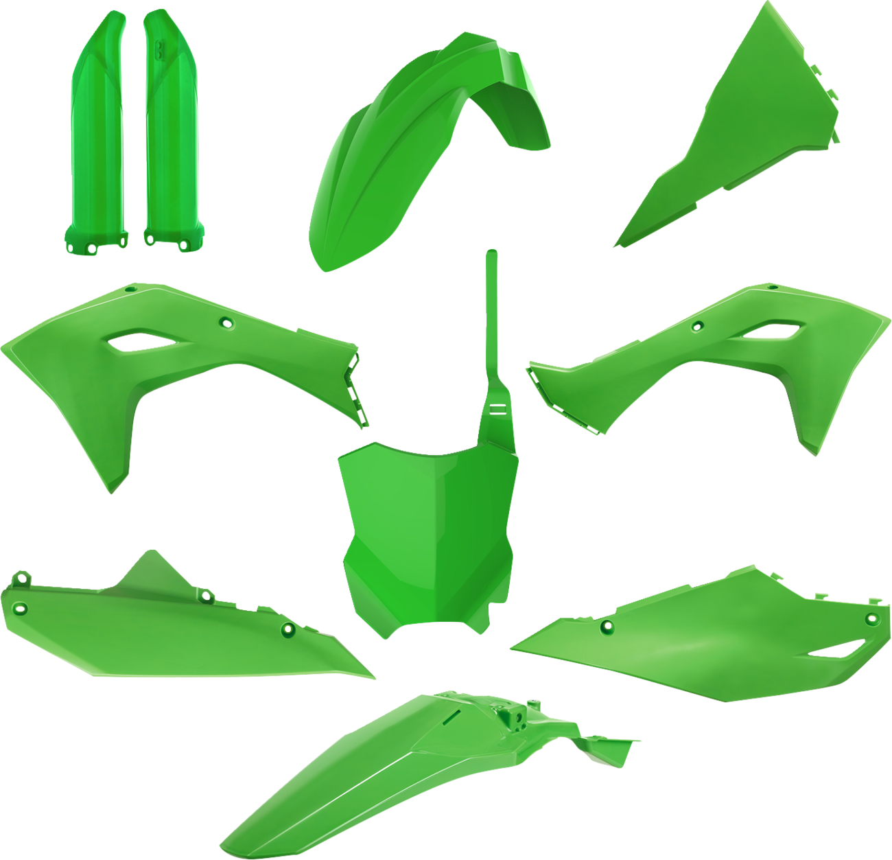 Polisport Body Kit - With Fork Guards - OEM Green - Kawasaki - KX 450 F