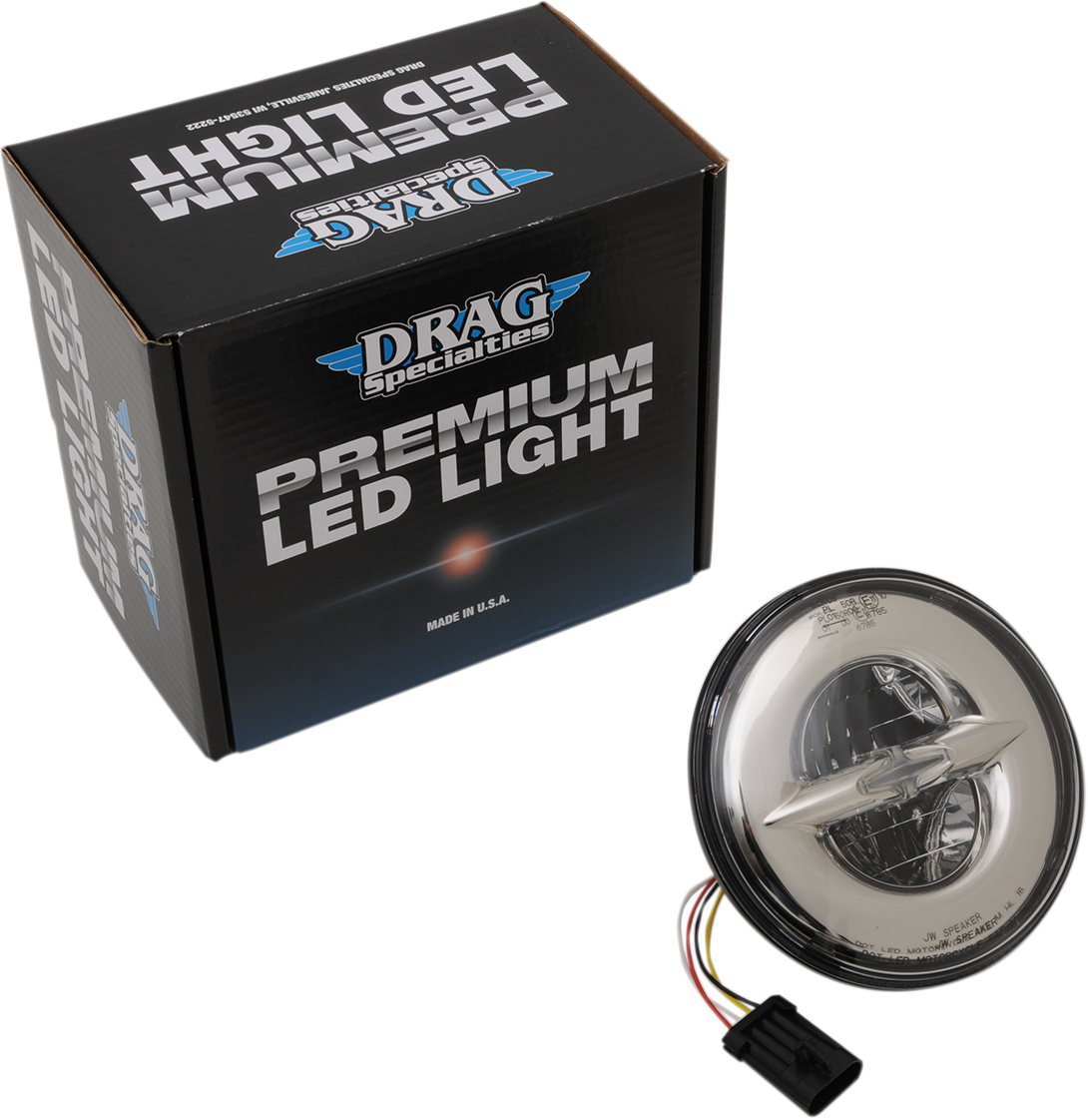 Drag specialties Reflector-Style LED Headlamp - 7" - Chrome Harley Davidson