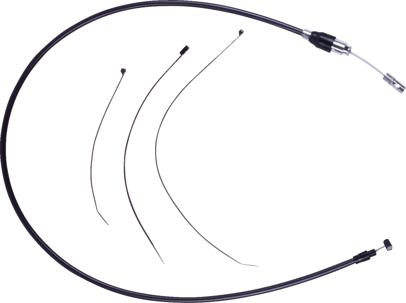 Drag specialties Quick Connect Clutch Cable - Upper - 42" - Black/Black Harley Davidson