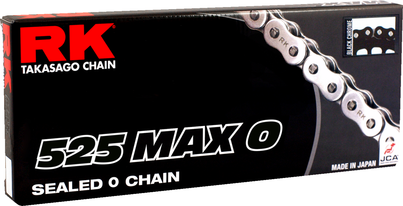 Rk 525 Max O - Drive Chain - 150 Links - Black/Chrome