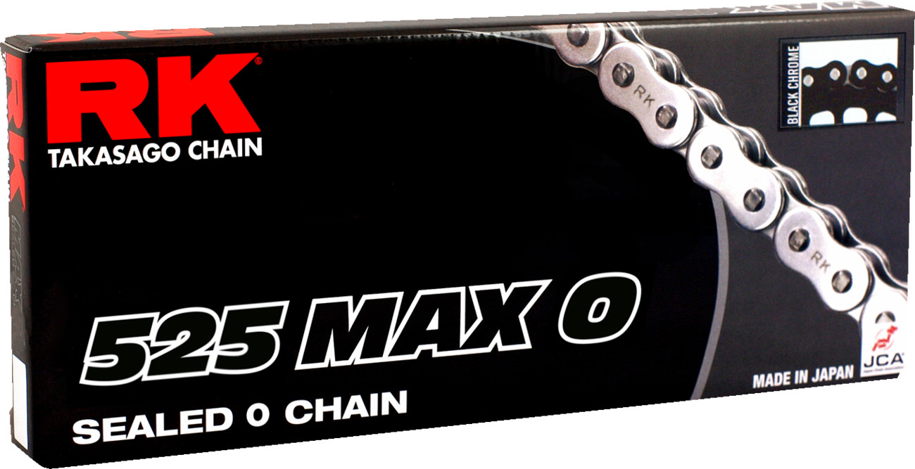 Rk 525 Max O - Drive Chain - 150 Links - Black/Chrome