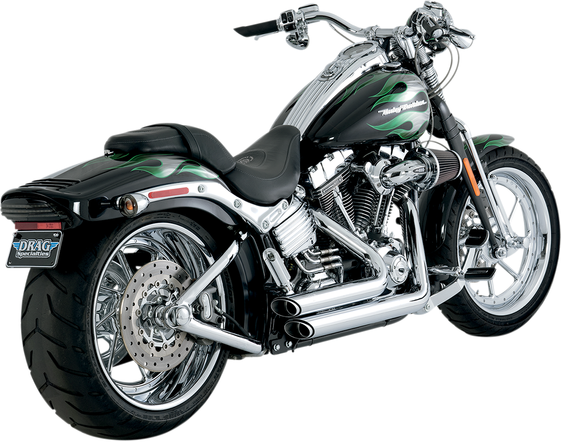 Vance & Hines Shortshots Staggered Chrome Exhaust for 1986-2011 Harley Softail