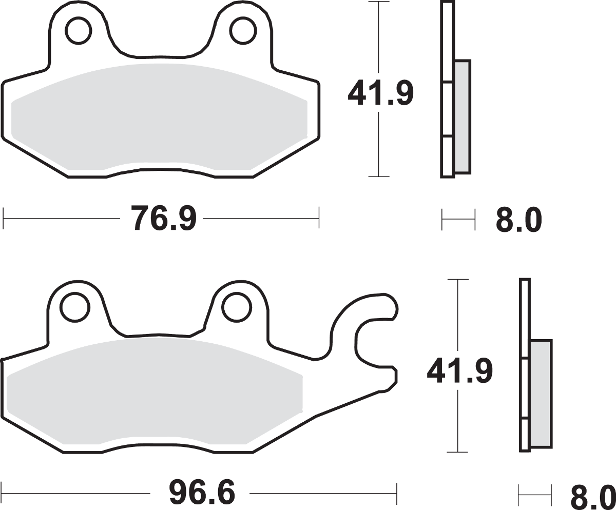 SBS MS Scooter Maxi Sintered Brake Pads