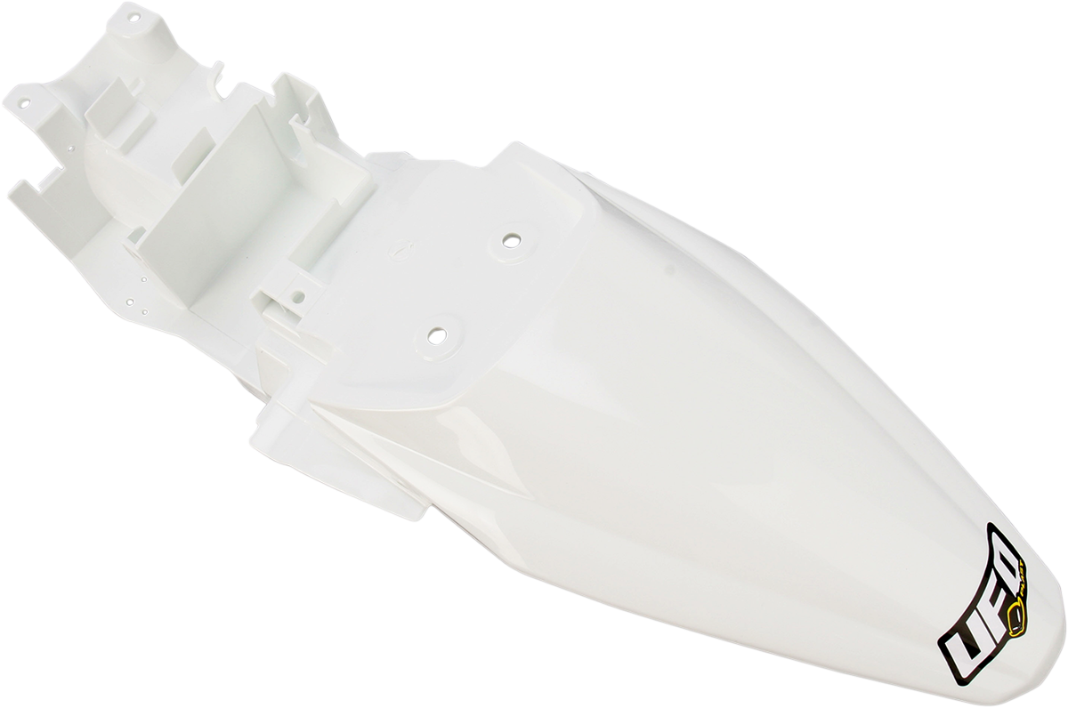 Ufo MX Rear Fender - White Kawasaki