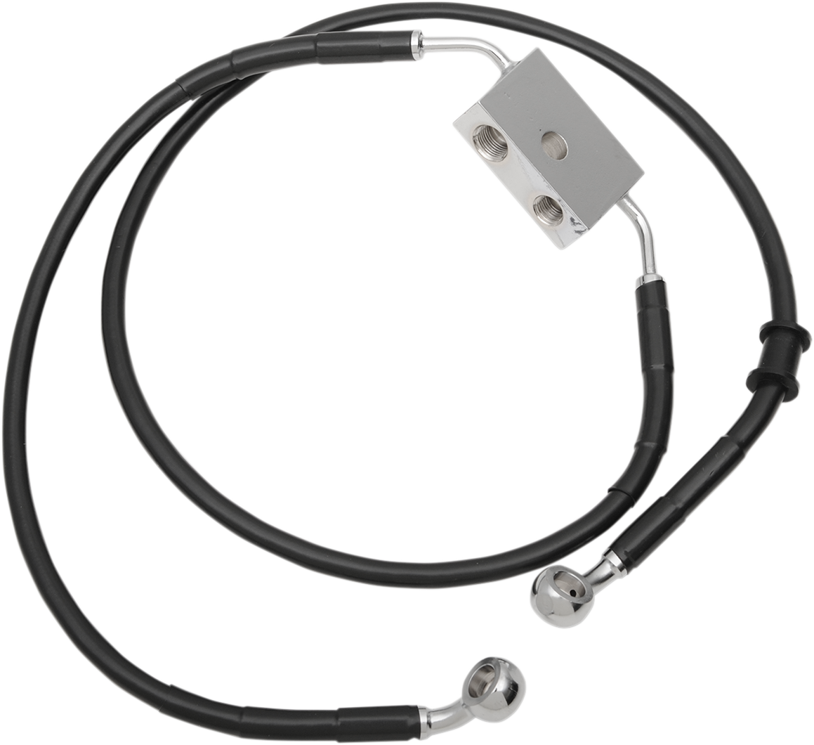 Drag specialties Brake Line - Front - +8" - Black - XL 2014-2017 Harley Davidson 1200 XLCP / 2014-2019 Harley Davidson XL1200C Sportster 1200 Custom