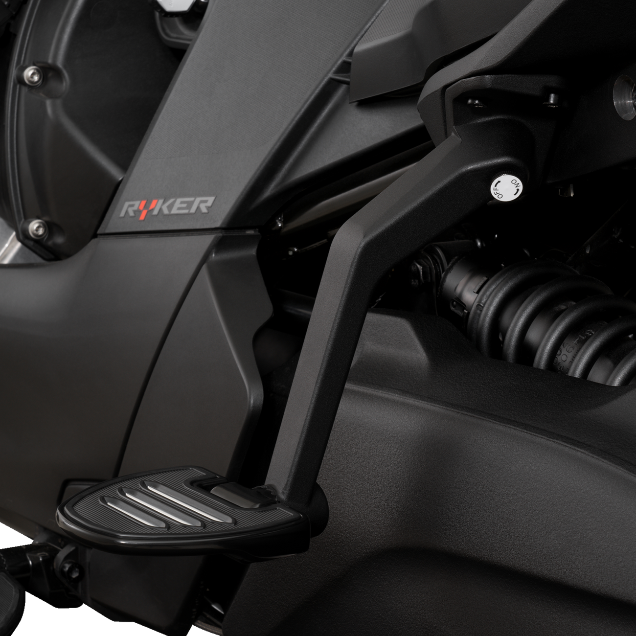 Show chrome Adjustable Passenger Boards - Black - Ryker Can-Am