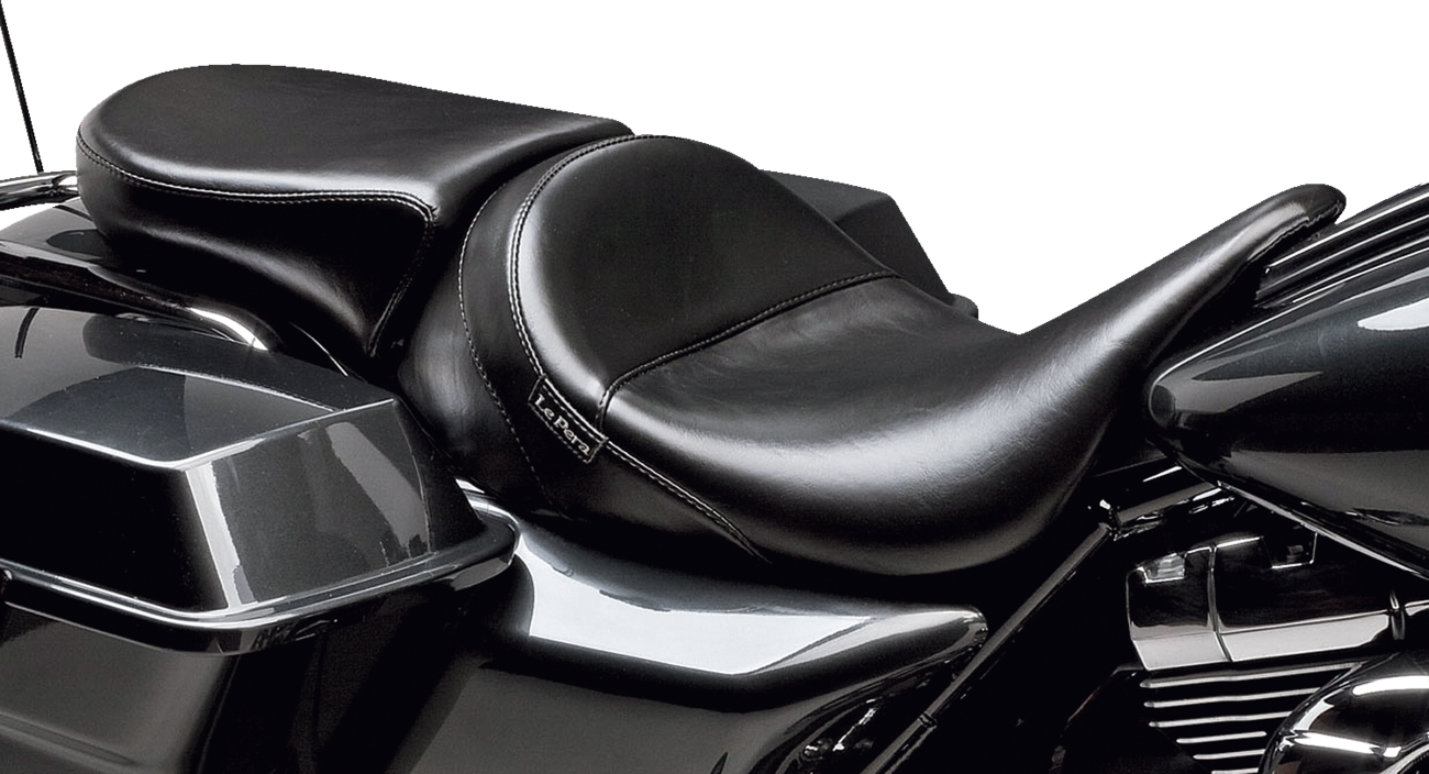 Le pera Bare Bones Pillion Pad - Deluxe - Smooth - Black - FL '08-'23 Harley Davidson