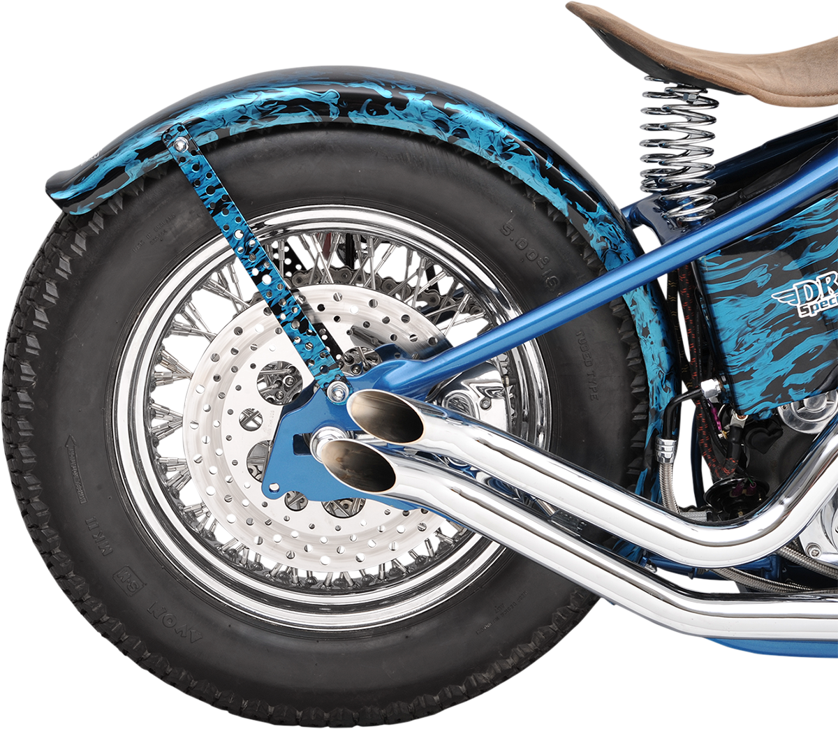Drag specialties Smooth Rear Fender - without Taillight/Turn Signal Mount Harley Davidson