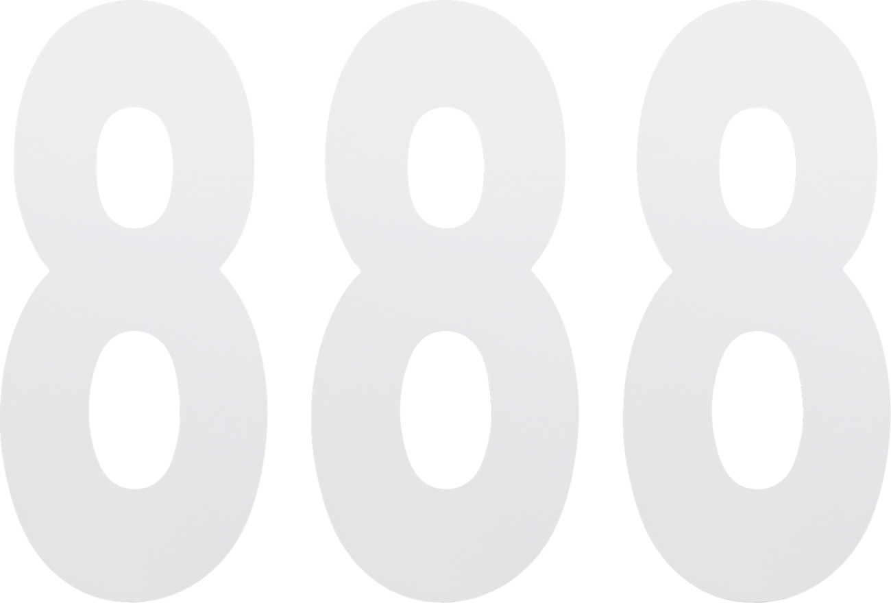 Factory effex FX Number 8 - White - 8"