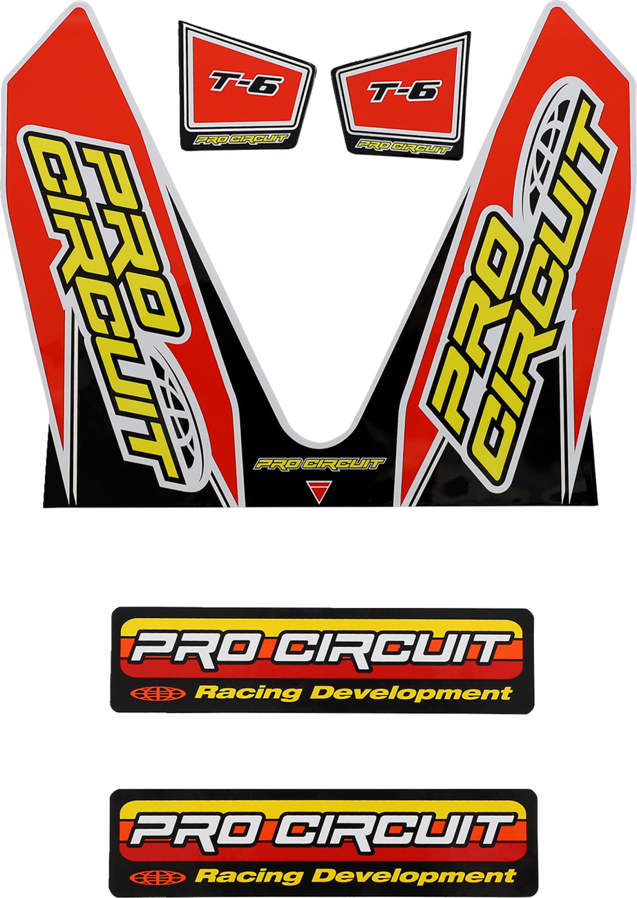 Pro circuit T-6 Mini Decal - Red