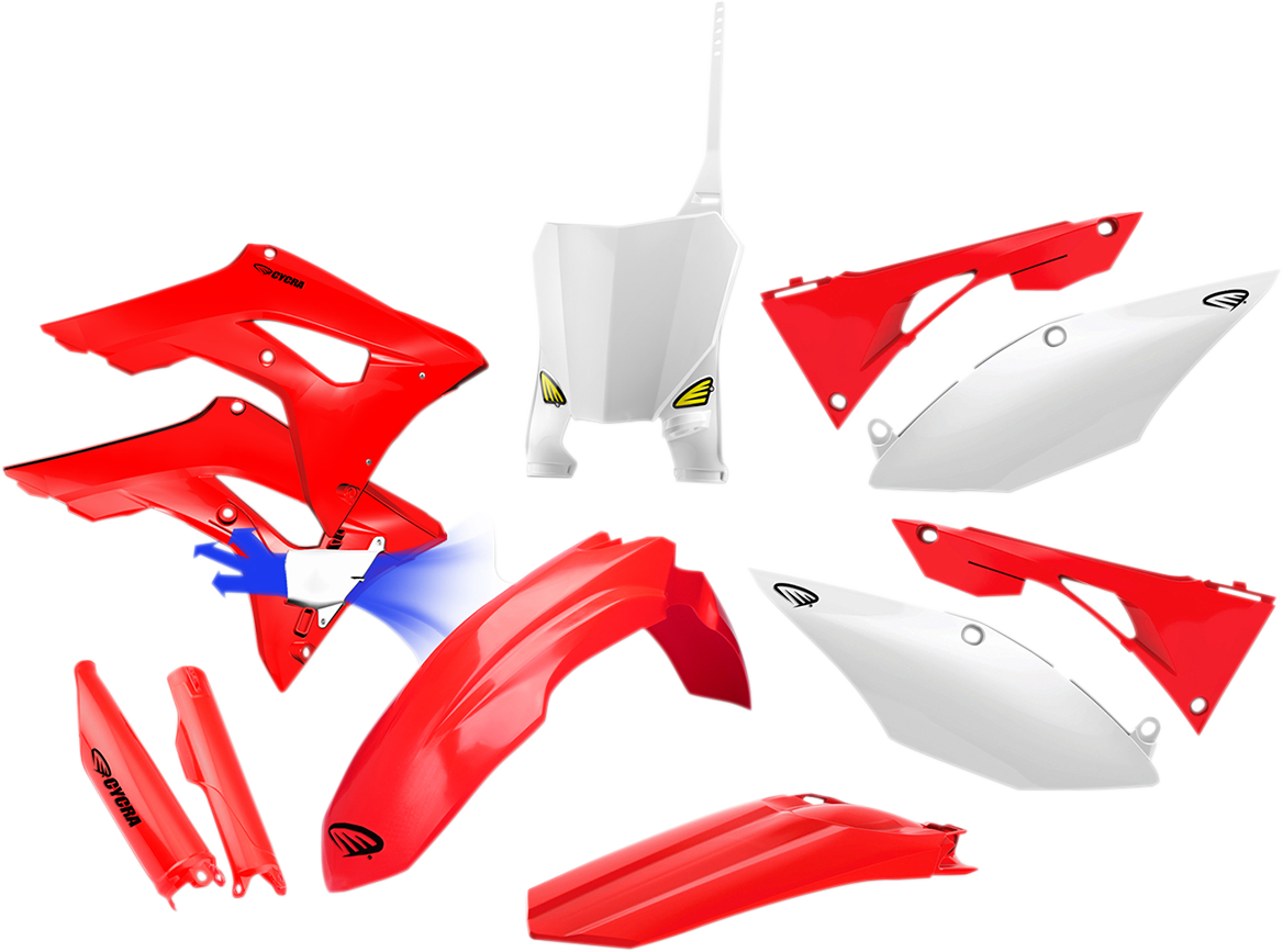 Cycra Body Kit - Powerflow - OEM Red/White - CRF 250/450 F 2017-2020 Honda CRF450R / 2018-2021 Honda CRF250R
