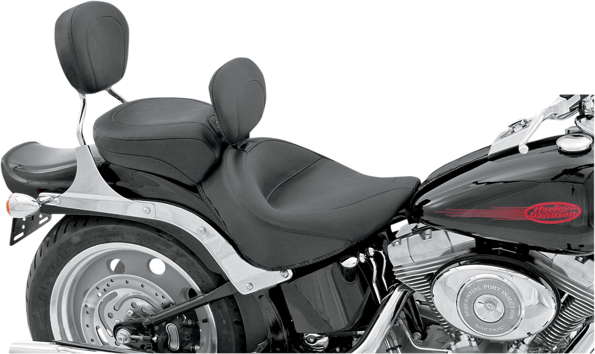 Mustang Wide Touring Solo Seat For Harley Softail With 200mm Rear Tire 2006-2017