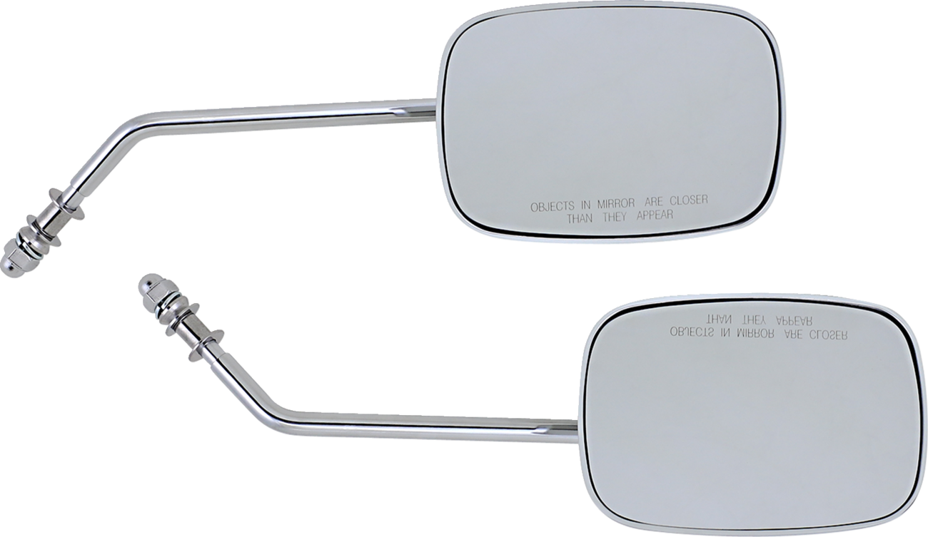 Drag specialties Mirrors - OEM - Side View - Rectangle - Chrome - Long - Pair