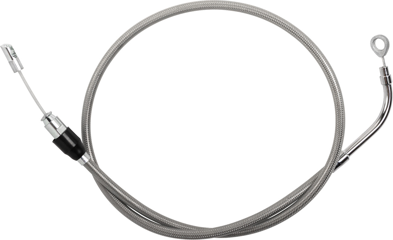Drag specialties Quick Connect Clutch Cable - Upper - 49" - Stainless Steel Harley Davidson