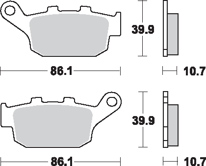 SBS LS Sintered Rear Brake Pads 614LS