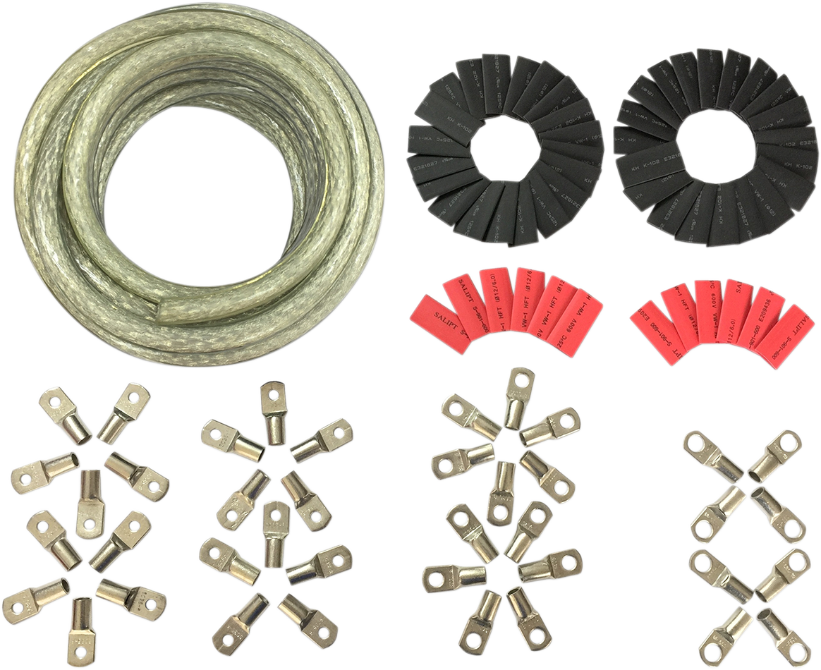 Drag specialties Custom Battery Cable Kit - Harley Davidson - Clear