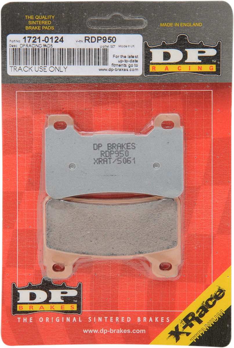 Dp brakes RDP Racing Brake Pads - Honda