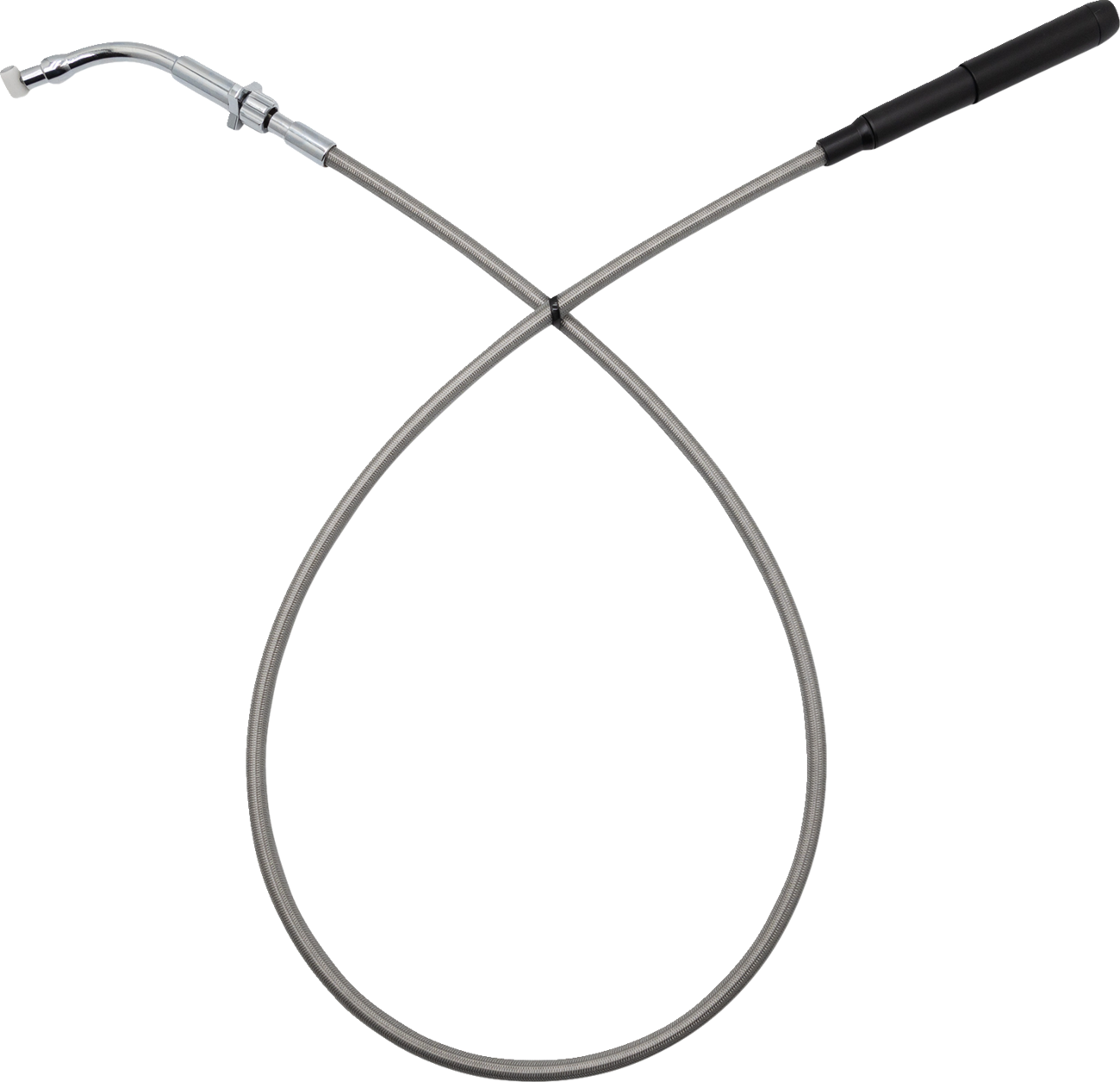 Fat baggers inc. EZ Install Upper Clutch Cable - FLHX/FLTR - +6" - Braided Stainless Steel/Chrome Harley Davidson