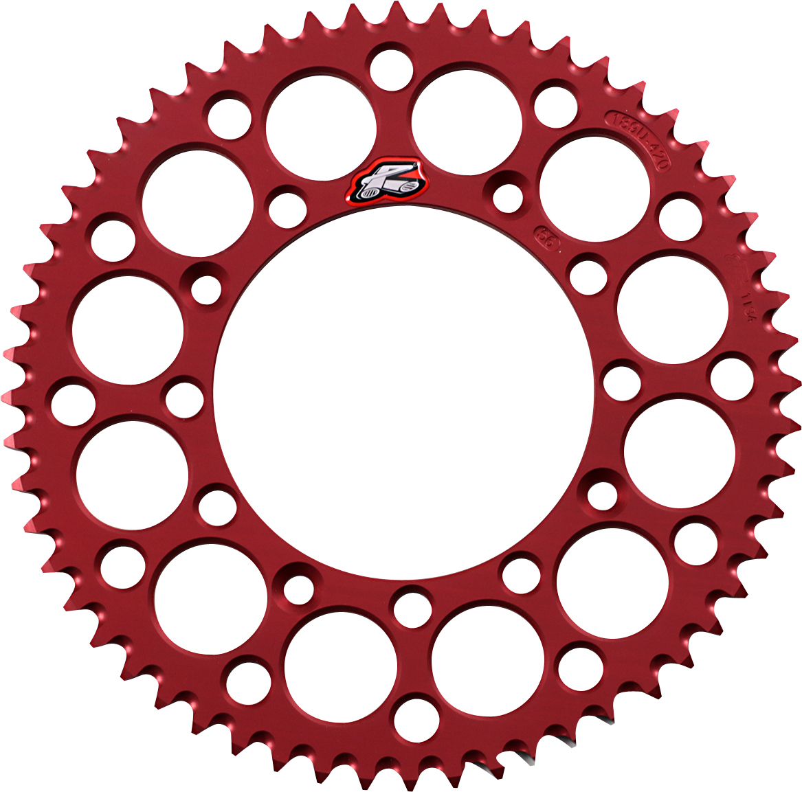 Renthal Rear Sprocket - Aluminum - 56 Tooth - Red - Honda 56T