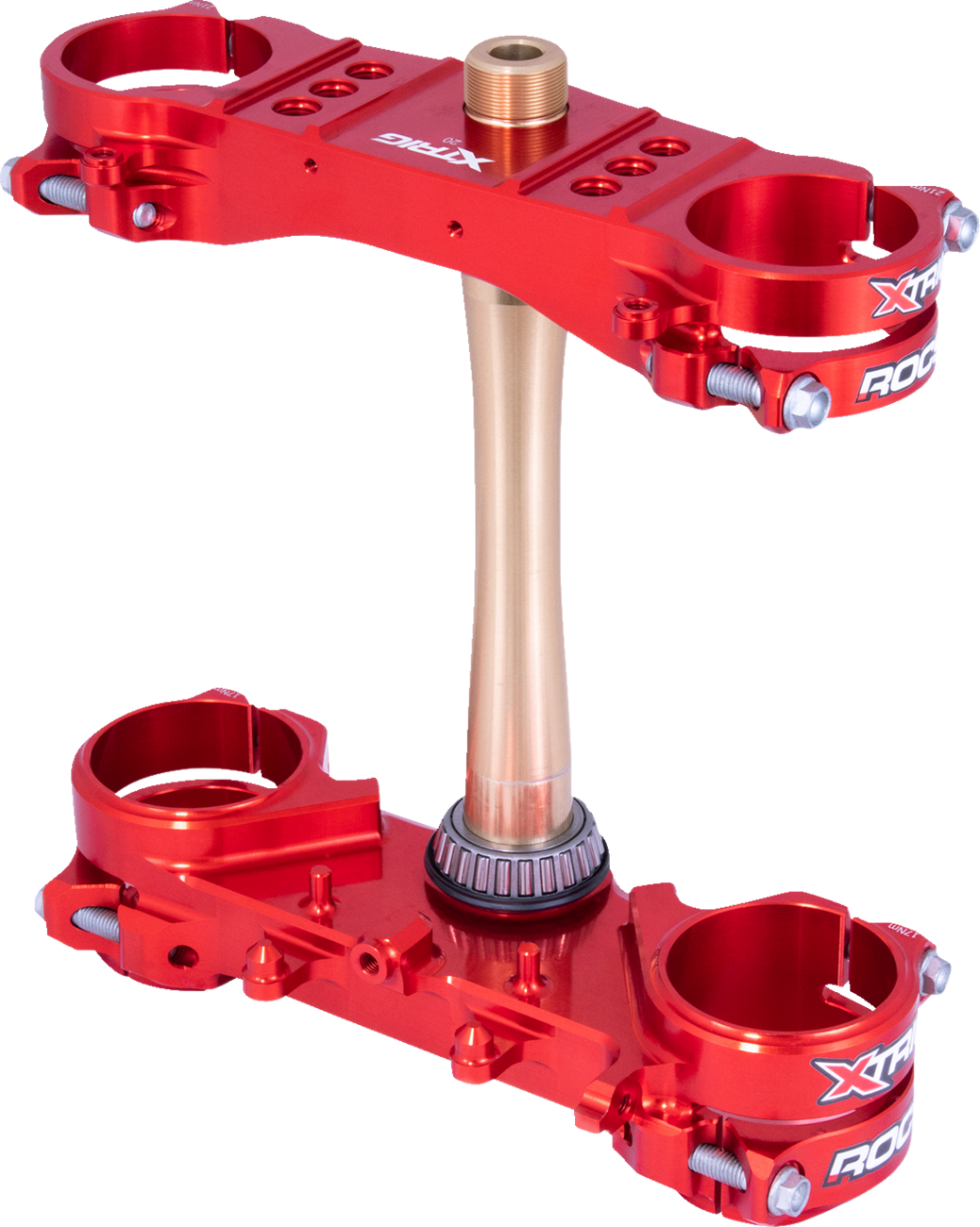 Xtrig Triple Clamp - 22 mm - Red Honda