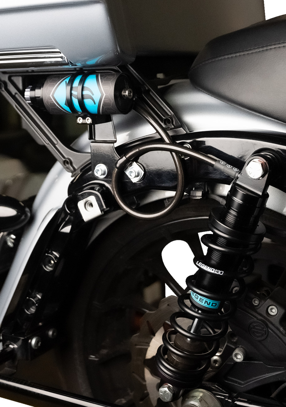 Legend Suspension External Mounting Brackets For Revo-ARC Remote Reservoir Shocks For Harley Touring 2009-2025