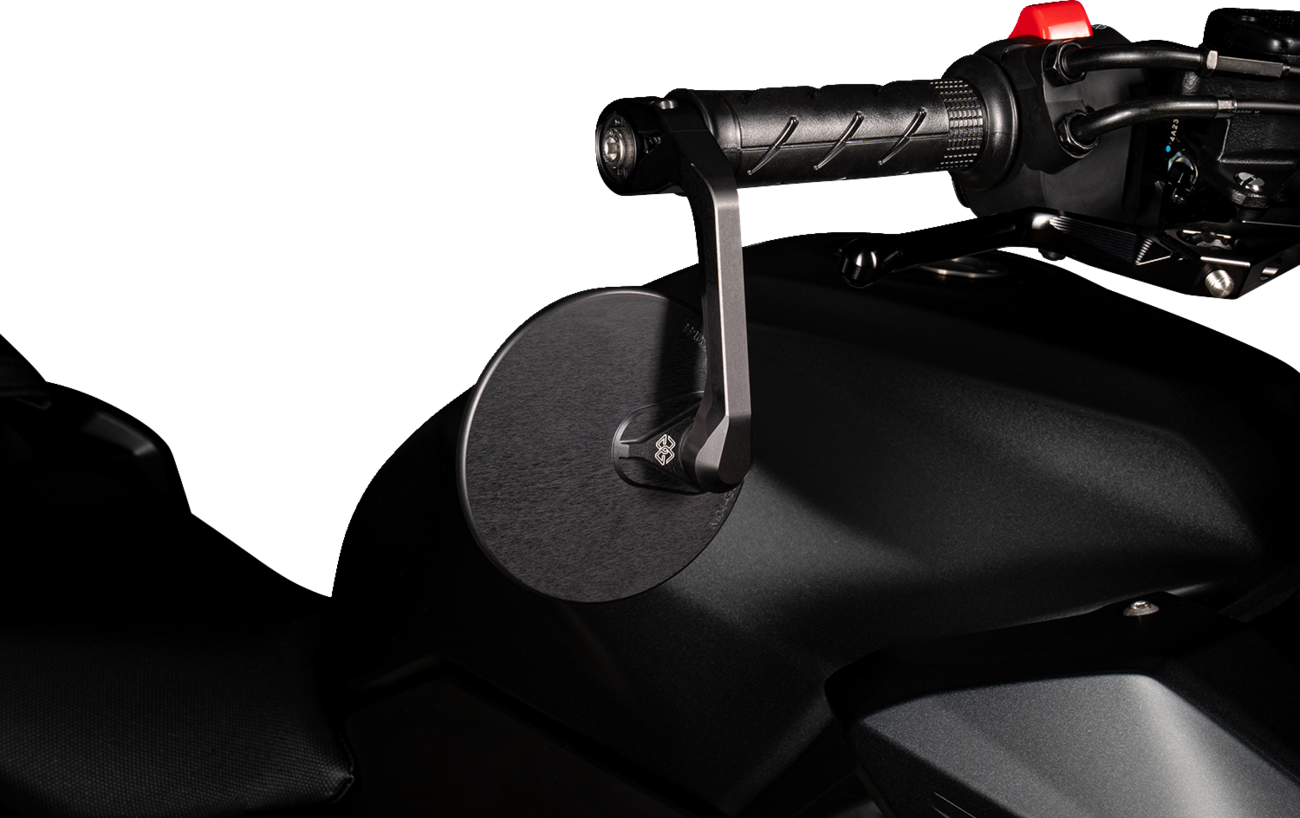 Gilles tooling Mirror - MOON - Side View - Round - Black - Right/Left - Each Aprilia/Ducati/Honda/Indian/Kawasaki/KTM/MV Agusta/Suzuki/Triumph/Yamaha/Husqvarna