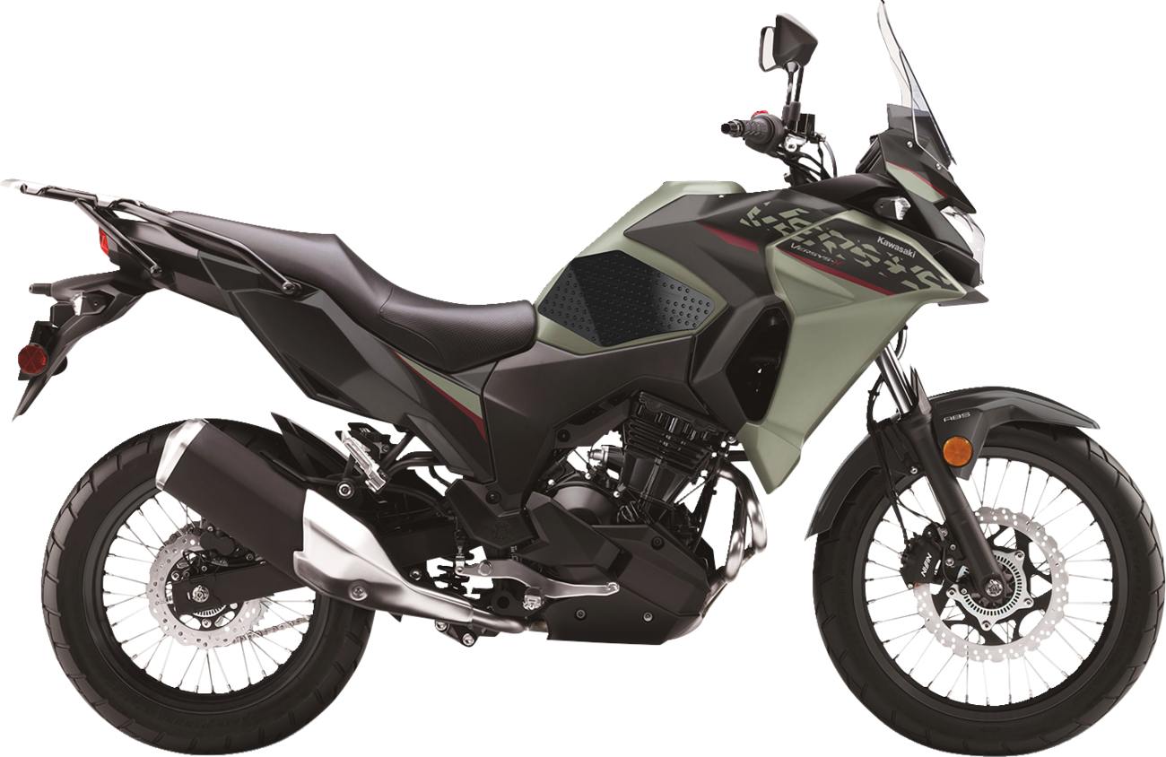 Stompgrip Traction Pad Tank Grips - Volcano - Black - Versys-X 300 2017-2025 Kawasaki KLE300 Versys-X 300 ABS