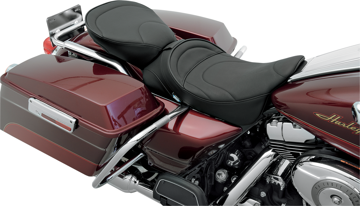 Drag specialties seats Pillion Seat - Mild Stitched - Wide - FL '99-'22 Harley Davidson