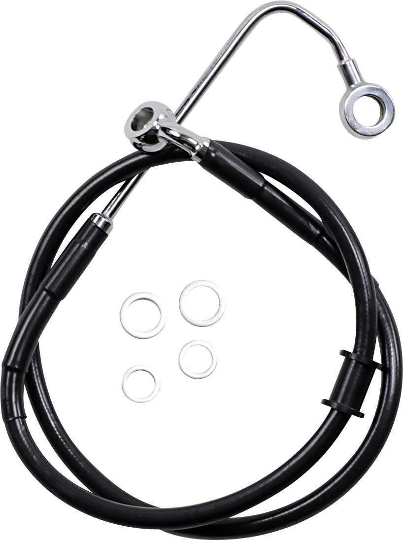 Drag specialties Brake Line - Front (Upper) - Black 2015-2015 Harley Davidson FLSTNSE CVO Softail Deluxe / 2015-2017 Harley Davidson FLSTN Softail Deluxe