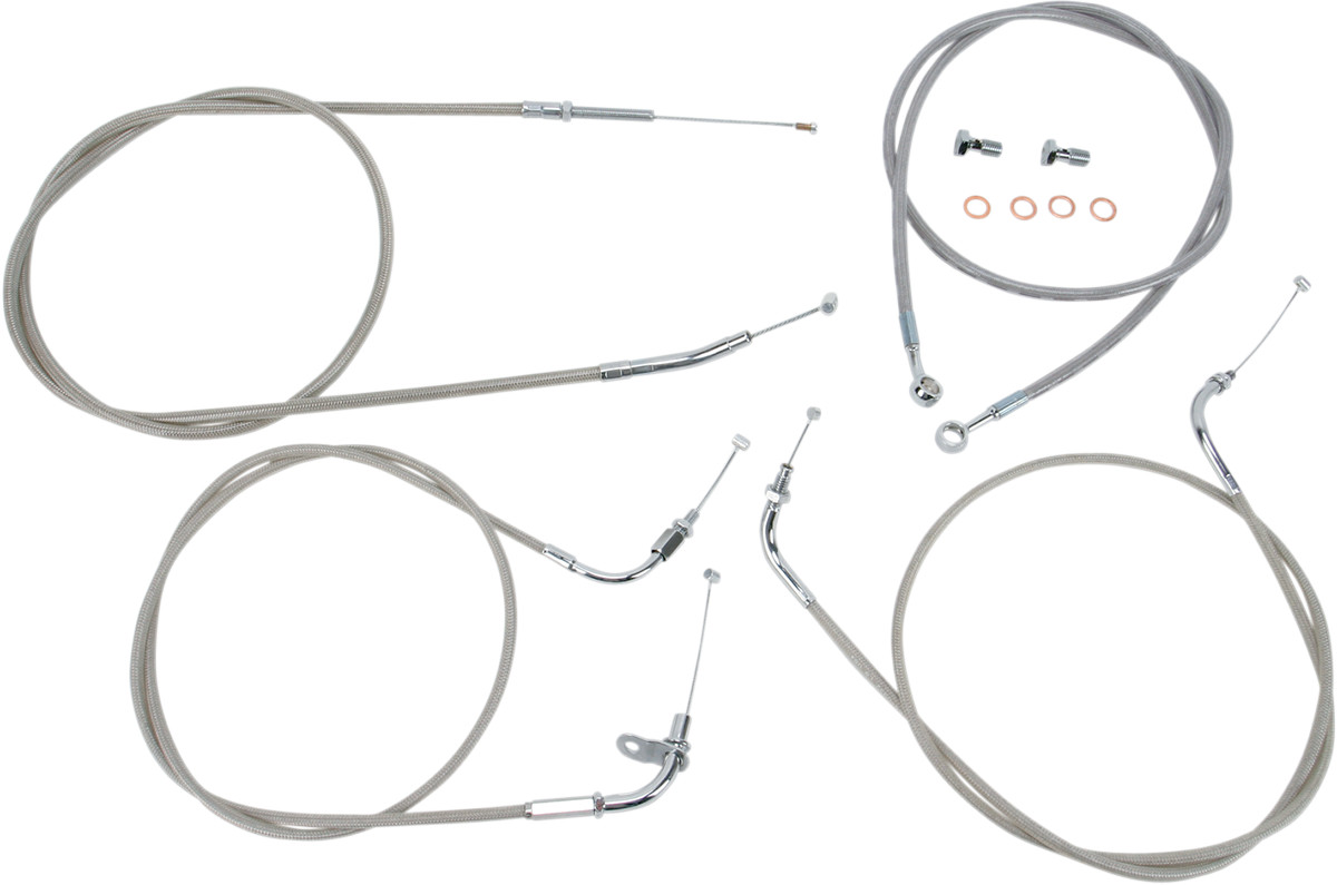 BARON Stainless Handlebar Cable/Line Kit