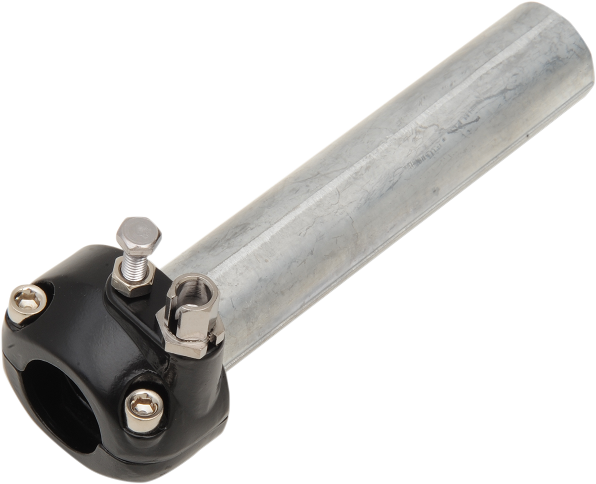 Emgo 7/8" Throttle Assembly - Single Cable - Black