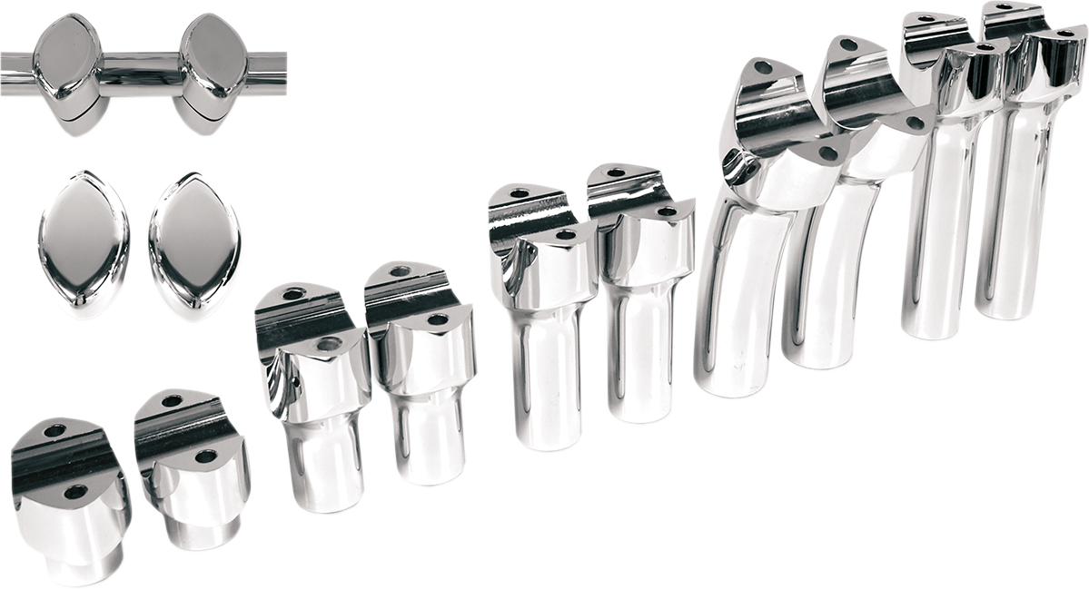 Drag specialties Big Buffalo Handlebar Risers - 4" - Chrome Kawasaki/Yamaha/Suzuki/Honda