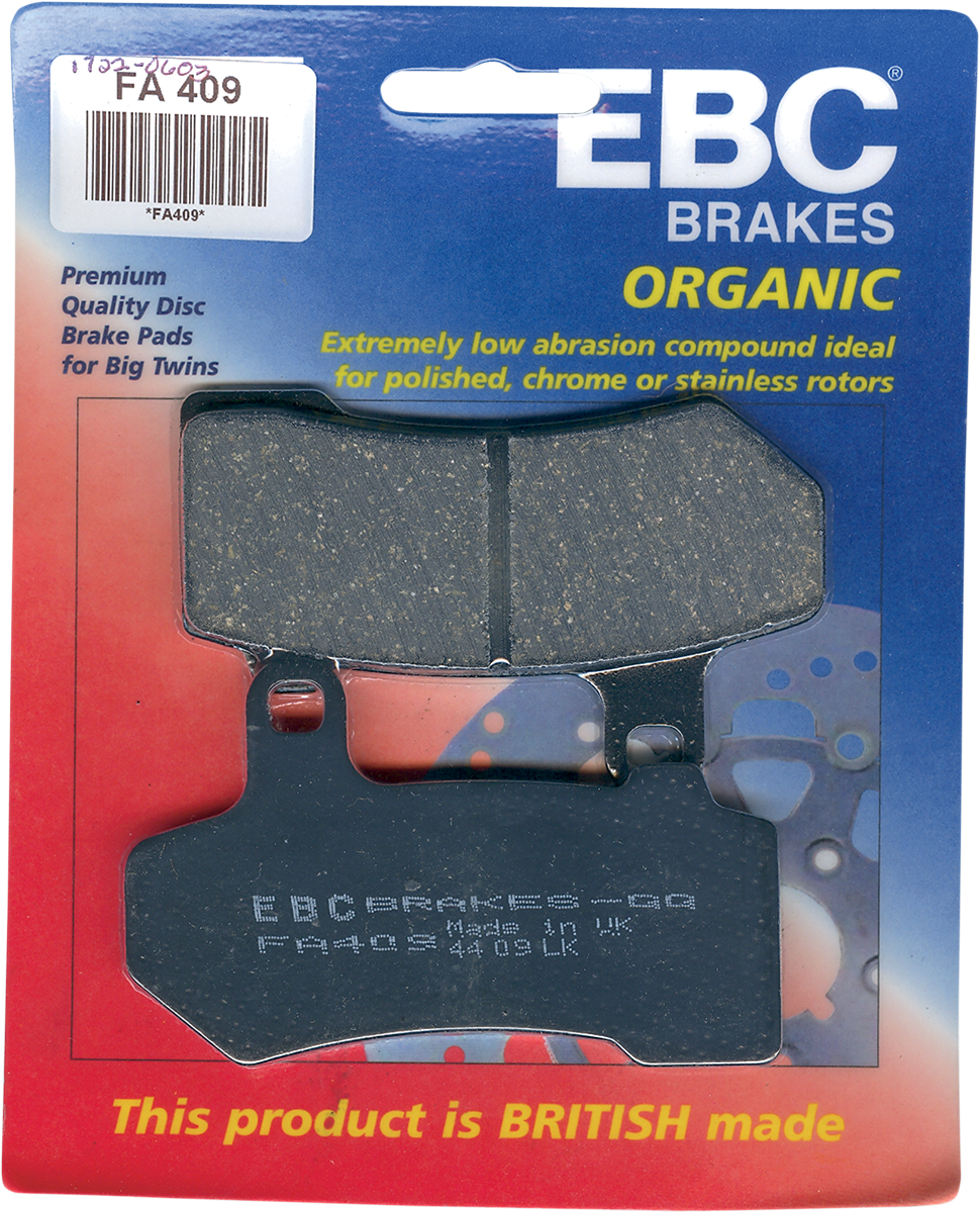 EBC Brakes Organic Front / Rear Brake Pads For Harley Touring / V-Rod 2006-2025