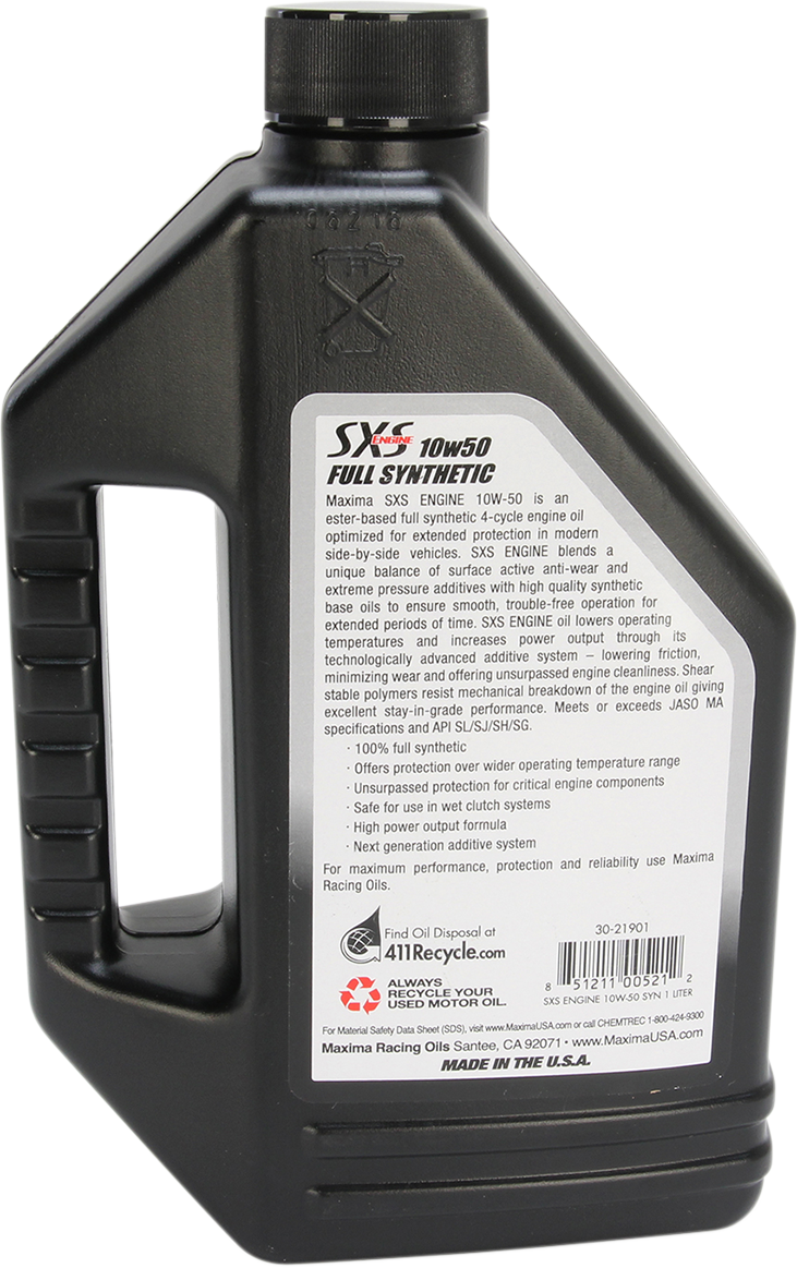MAXIMA RACING OIL SXS 100% Synthetic 4T Engine Oil