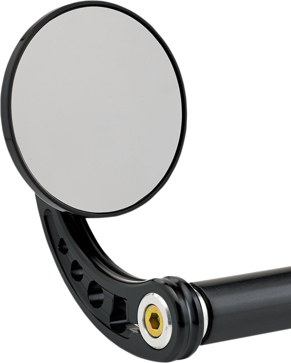 Joker machine Mirror - Bar End/Side View - Round - Black - Curved - 3-1/4"
