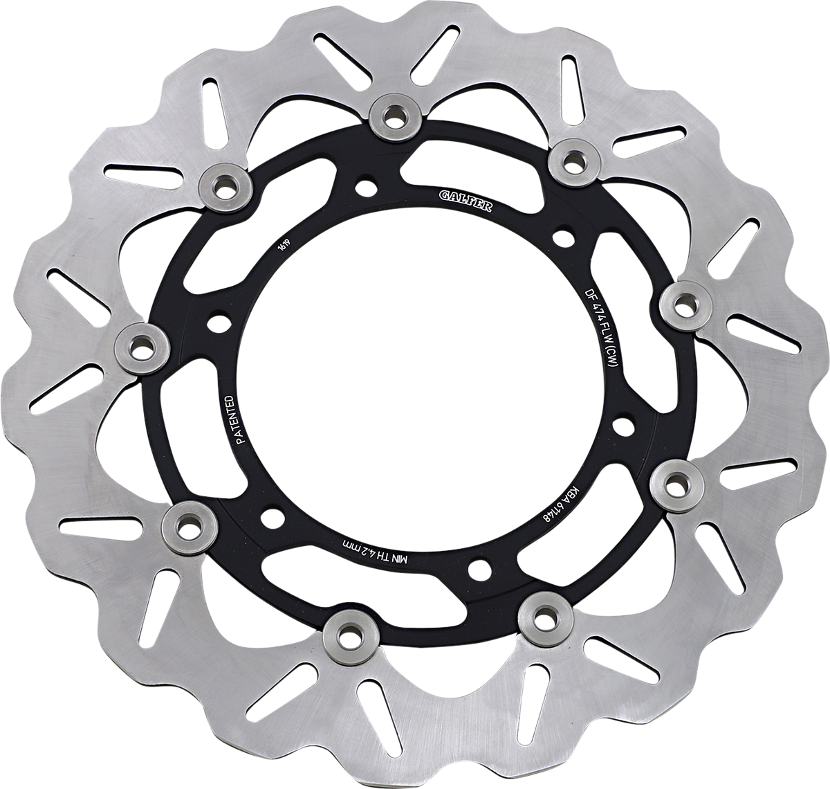 Galfer Wave® Brake Rotor - Front - Black Carrier Yamaha