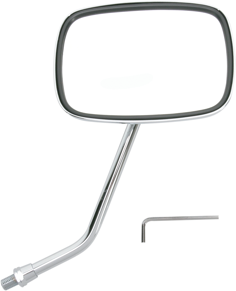 Emgo Mirror - "Ride Free" - Side View - Rectangle - M10 x 1.25 (Left Hand) - Chrome - Right